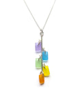 Sea Glass Avalon Pendant (Neon, 16ft - 18ft Box Chain) - Handmade Glow