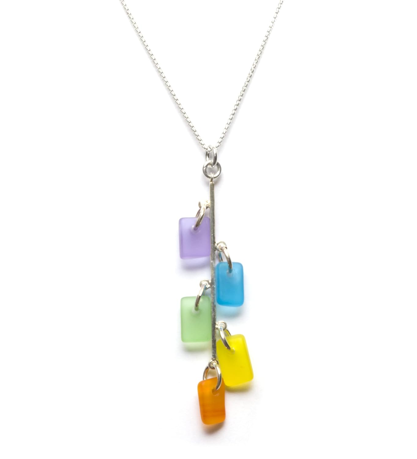 Sea Glass Avalon Pendant - Handmade Neon Jewelry for You