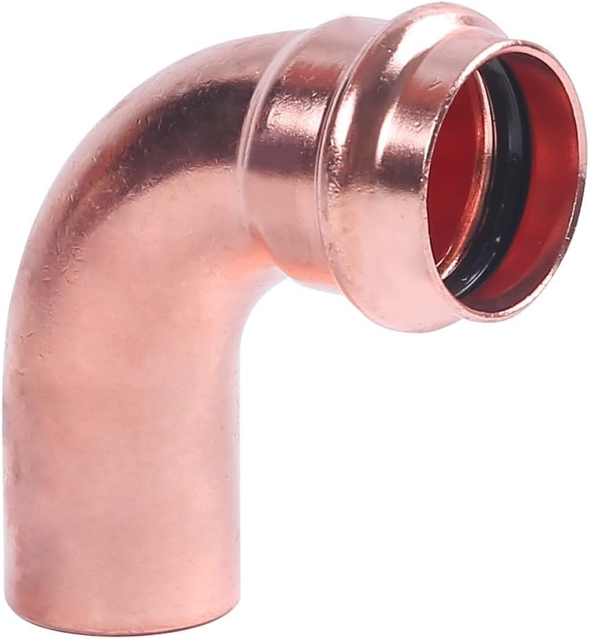 EZ-FLUID Plumbing Heavy Duty 2in FTG x Press Copper 90 Degree Elbow