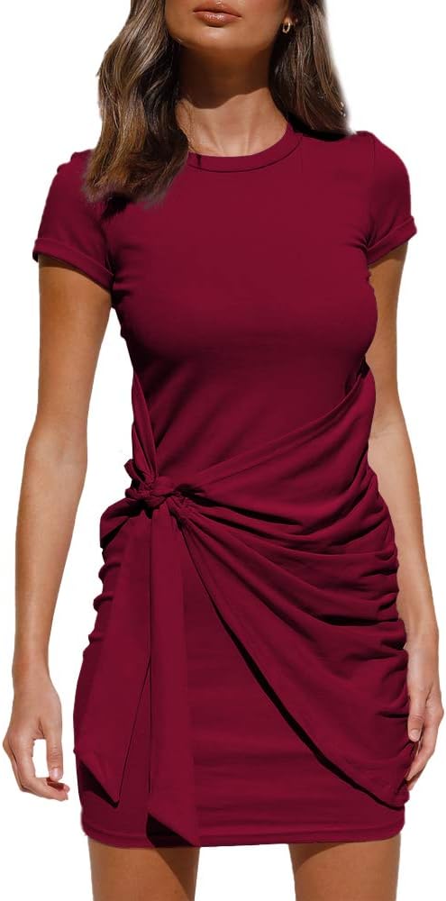 LILLUSORY Womens Casual Short Sleeve T Shirt Dress for Summer
