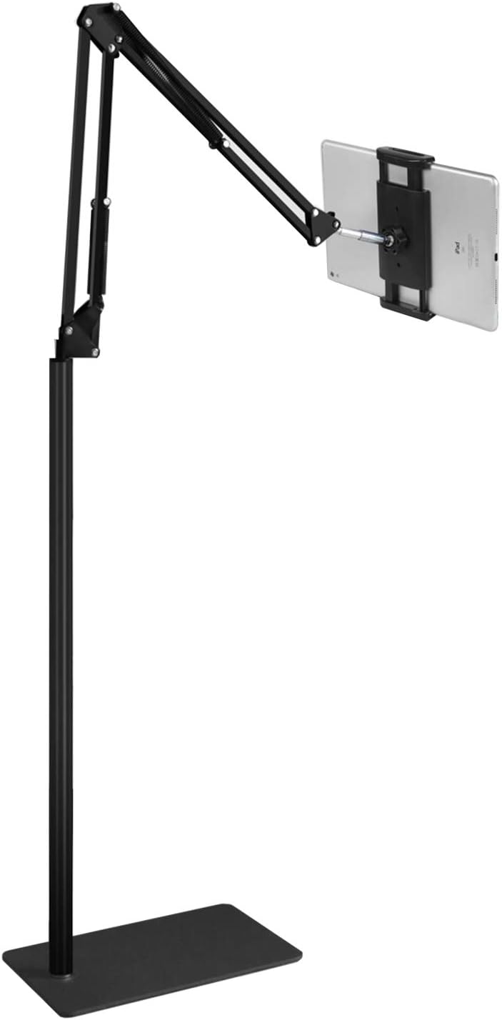 Tablet Floor Stand with Adjustable Height for All Devices