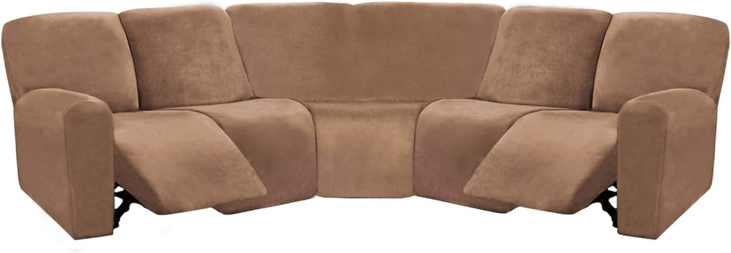 ULTICOR 7-Piece Sectional Recliner Sofa Covers for L Shape