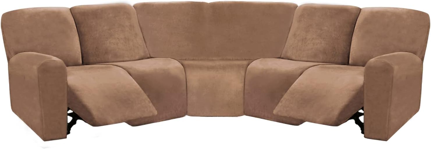 ULTICOR 7-Piece Sectional Recliner Sofa Covers for L Shape