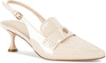 Coutgo Women's Pointed Toe Slingback Kitten Heel Pumps - Classic Shoes