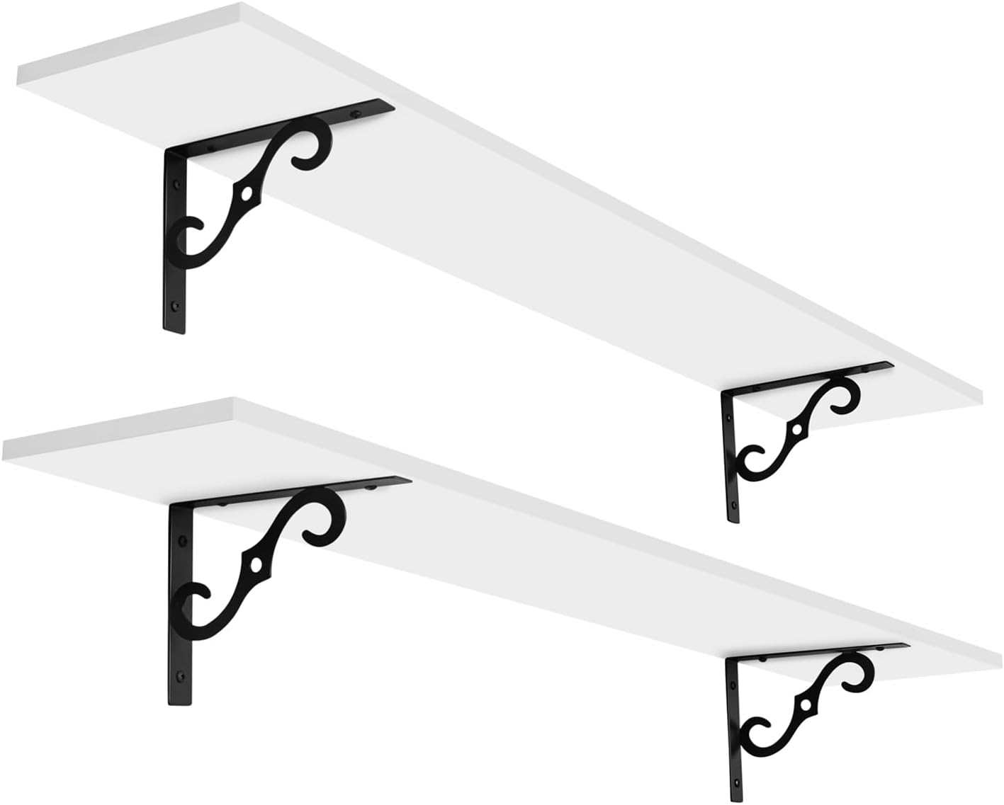 DINZI LVJ Long Wall Shelves Set of 2 for Stylish Storage