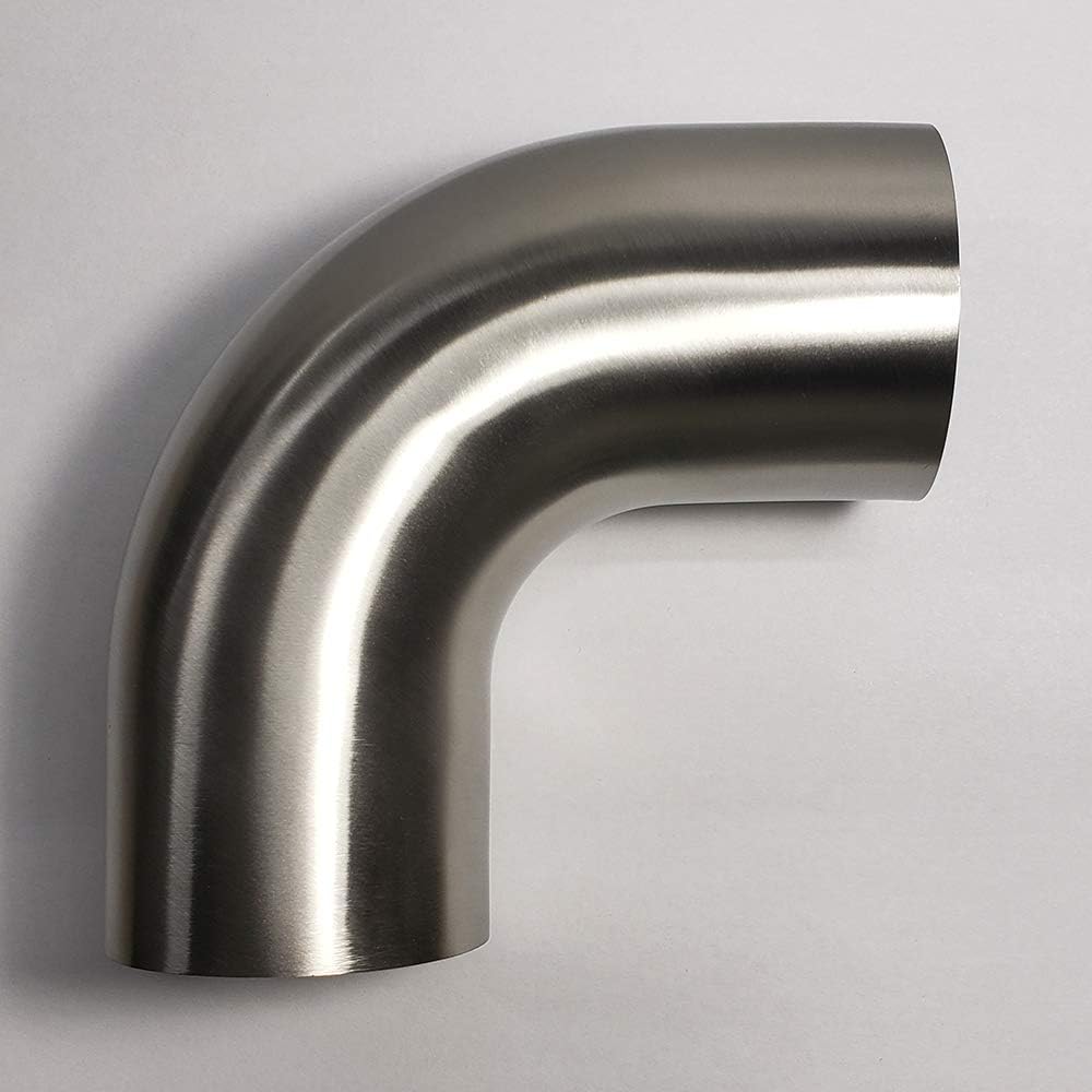 3.5in Stainless 90 Mandrel Bend Elbow - 1D Tight Radius