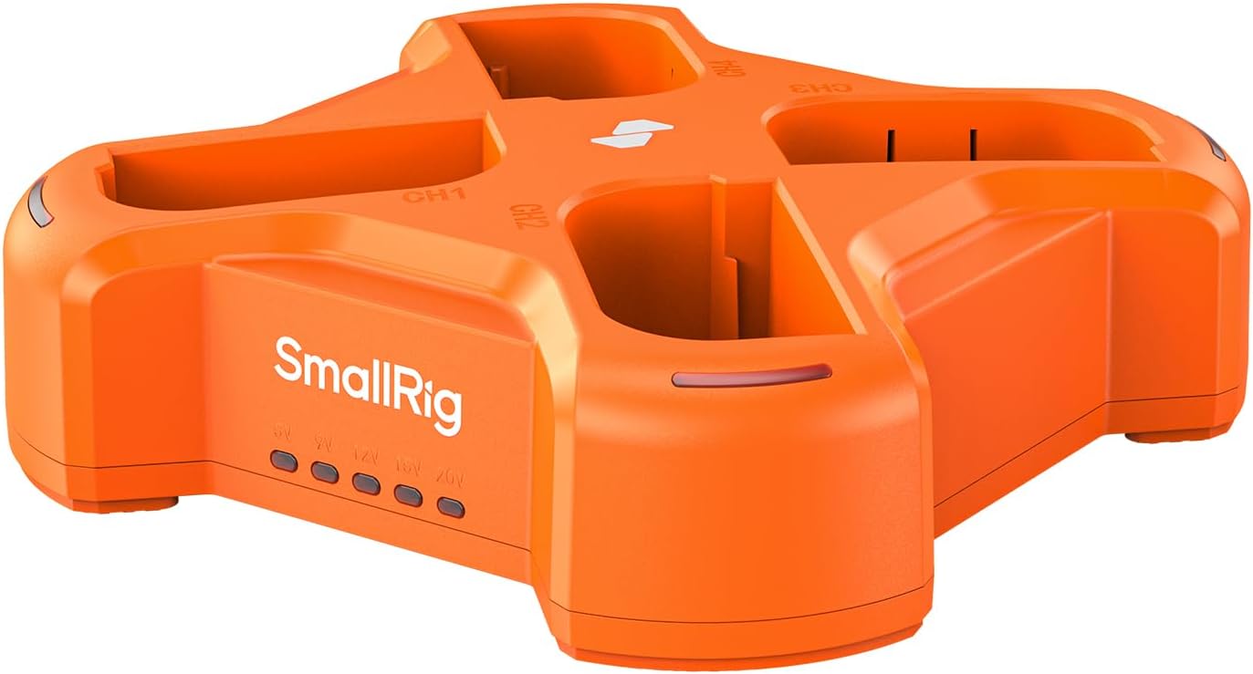 SmallRig 4-Slot Charger for Canon LP-E6NH Batteries - Fast Charge