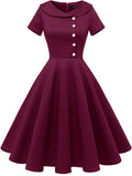 1950s Women's Vintage Audrey Hepburn Cocktail Swing Dress - Retro Fit
