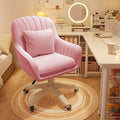 Home Office Chair Mid-Back Tufted Velvet Task Chair - Comfortable
