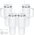 4 Pack 40 Oz Tumbler with Handle Bulk - Insulated Stainless Steel