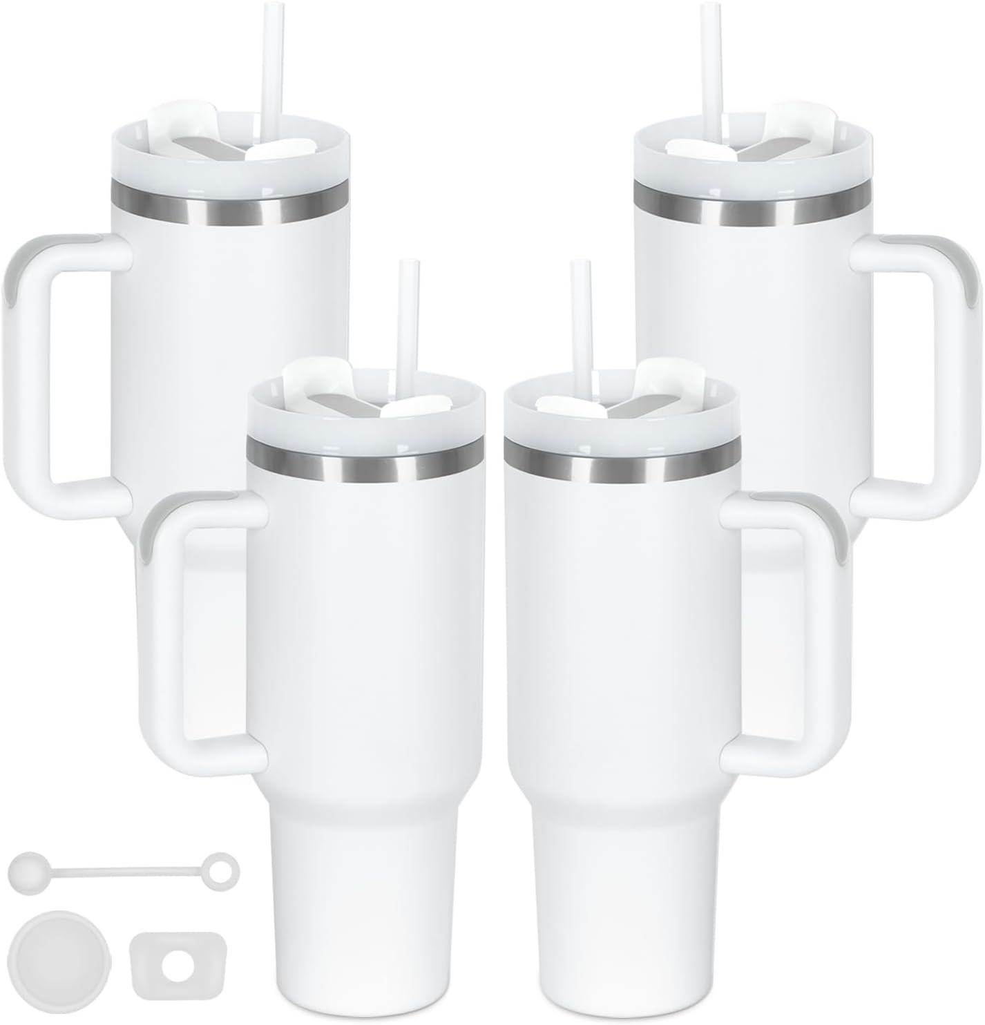 40 Oz Tumbler with Handle, Double Wall Insulated Stainless Steel