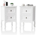 Bonnlo White Nightstands Set of 2 for Easy Bedroom Storage