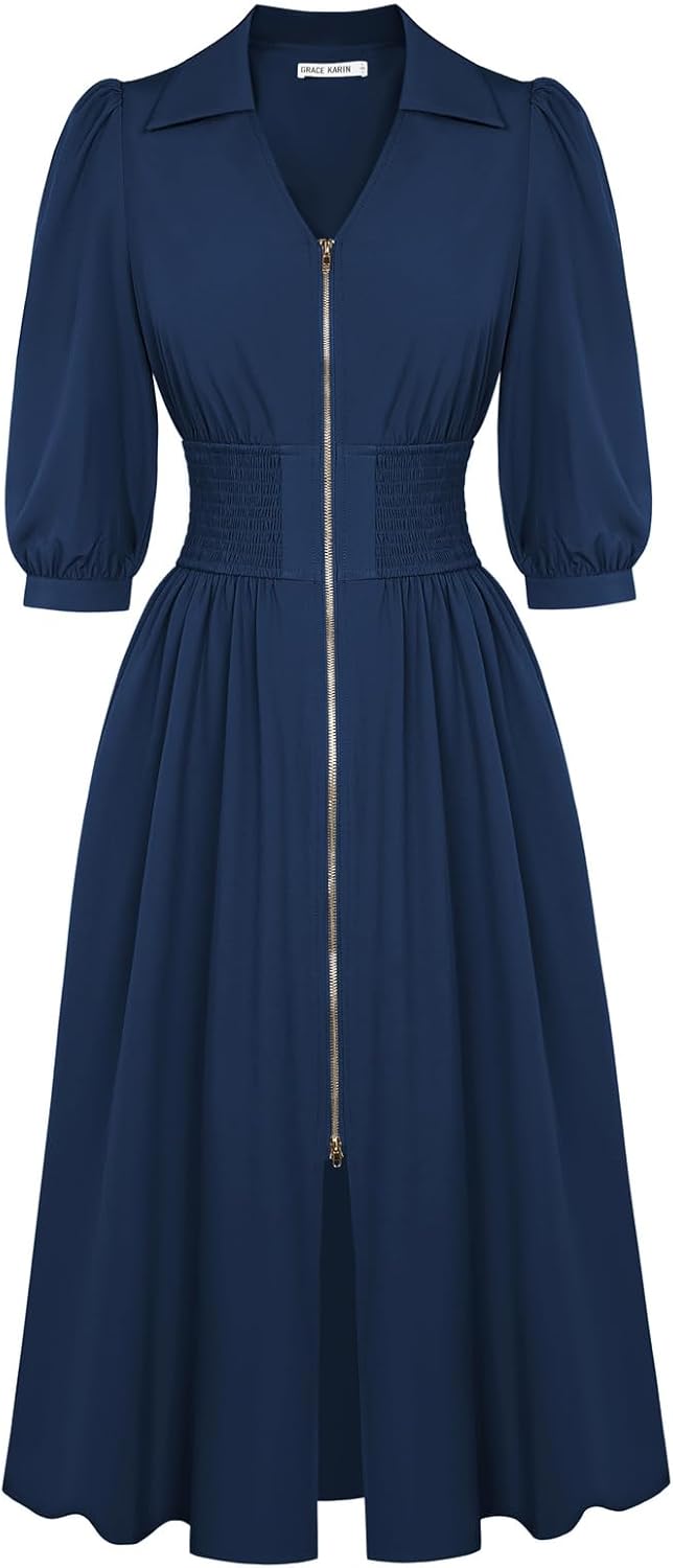 GRACE KARIN Fall Midi Dress for Effortless Style and Comfort