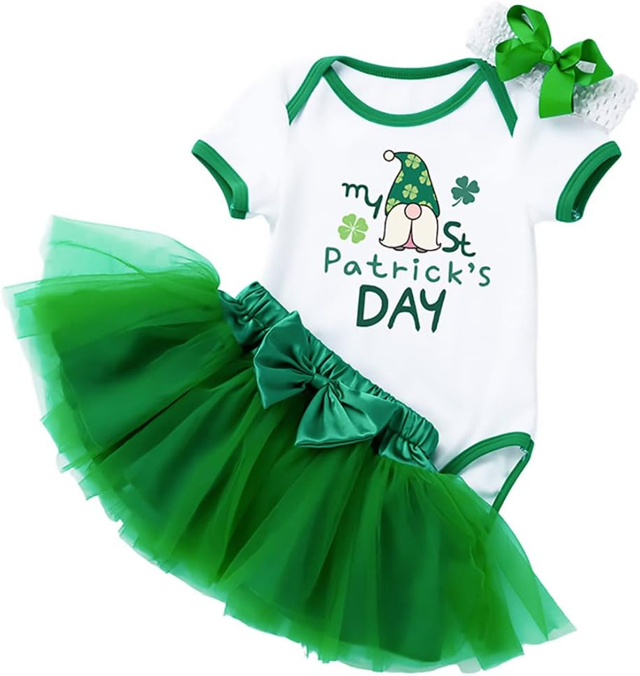 St. Patrick's Day 3Pc Outfit Set for Baby Girl