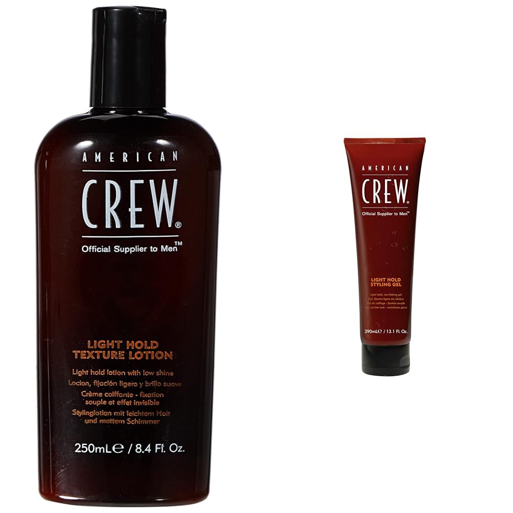 Men's Hair Styling Duo - Texture Lotion & Non-Flaking Gel Set
