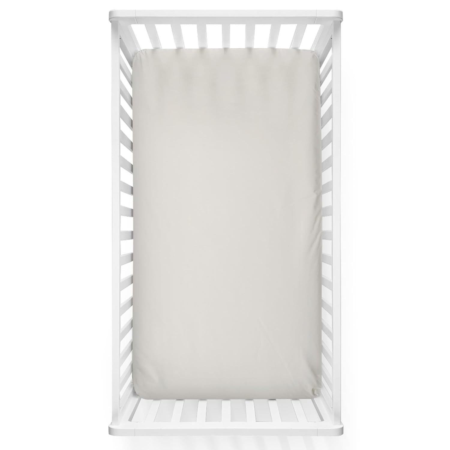 Caden Lane Fitted Crib Sheet in Oat Beige for Baby Comfort