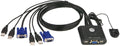 ATEN CS22U 2-Port USB KVM Switch Remote Port Selector - Simple Desktop