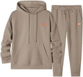 Mens Jacquard Sweatsuit 2-Piece Tracksuit Set - Soft, Warm Fit