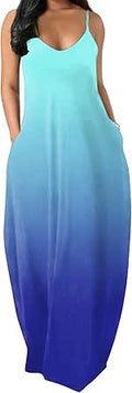 OFEEFAN Women's Casual Maxi Dress with Pockets Ideal for Summer