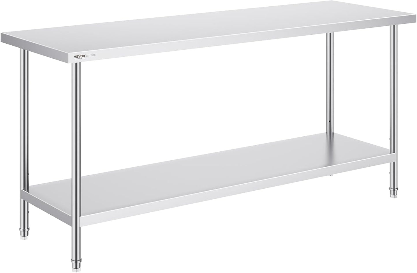 VEVOR Stainless Steel Prep Table for Kitchen and Garage Use