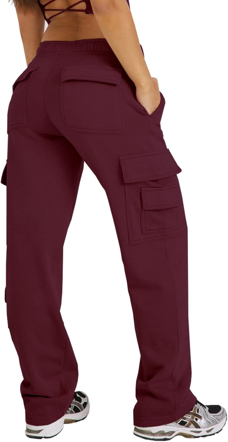 Waitfairy Wide Leg Sweatpants for Women with Pockets and Comfort