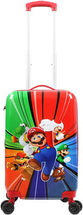 Bioworld Super Mario Bros Character Group Art 20in Rolling Luggage
