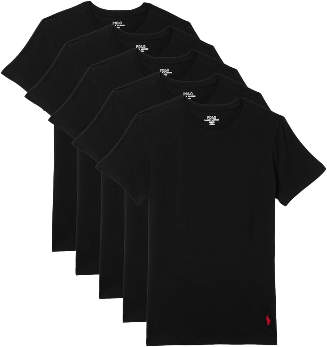 Polo Ralph Lauren Slim Fit Undershirt 5-Pack Crews for Comfort