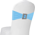 Spandex Stretch Chair Sashes 100 Pack Baby Blue - Easy Fit Decorations