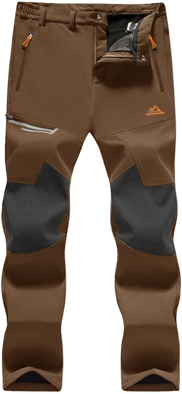 MAGCOMSEN Men's Winter Pants - Fleece Lined Ski Snow Pants