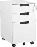 Letaya 3 Drawer Mobile File Cabinet with Lock - Under Desk Organizer