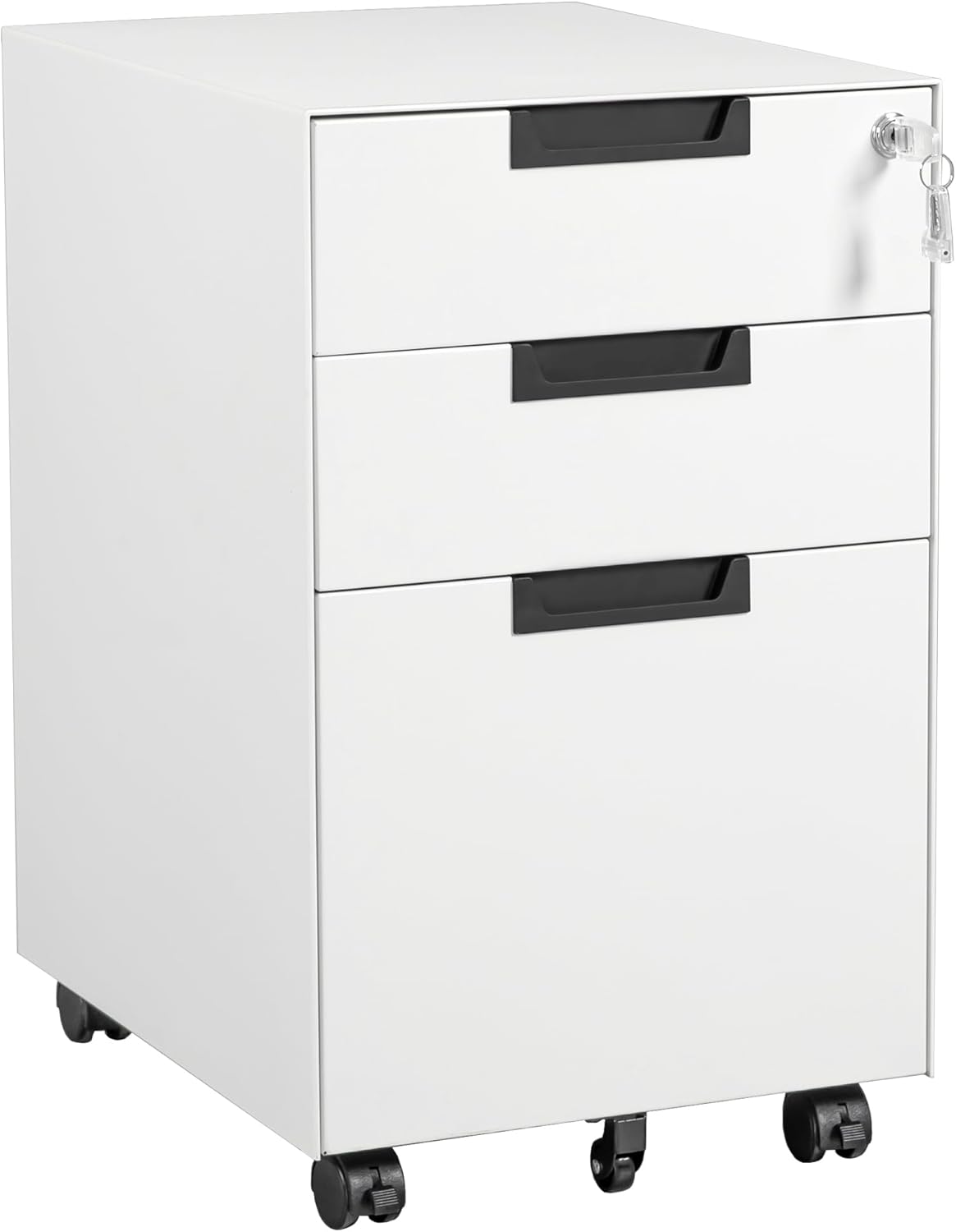 Letaya 3 Drawer Mobile File Cabinet with Lock for Home Office