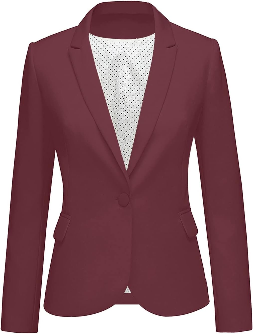 Luvamia Women's Long Sleeve Blazer with Notch Lapel Design