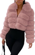 Faux Fur Cropped Puffer Jacket - Cozy Short Teddy Coat