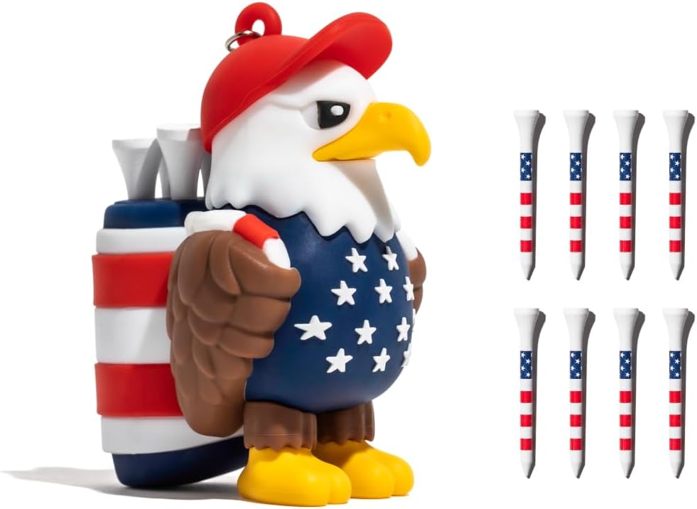 USA Themed Golf Tee Holder Set - Stylish Golf Accessory
