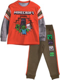 Minecraft Creeper Boys 2-Piece Jersey Set - Cozy Active Outfit