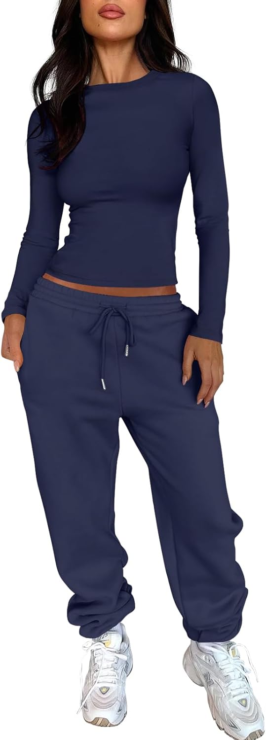 Stylish ANRABESS Womens 2 Piece Sweatsuits for Fall Fashion