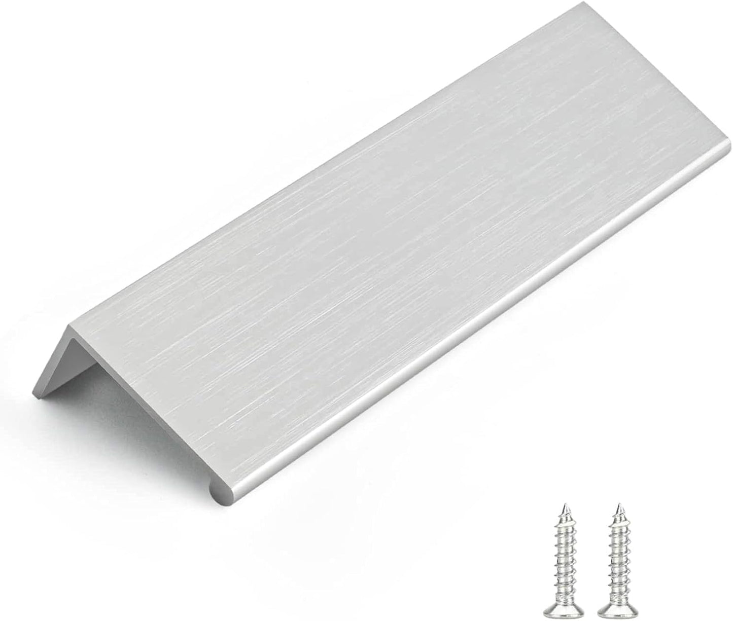 Rergy 18 Pack Edge Pulls Brushed Nickel Finger Pulls for Cabinets