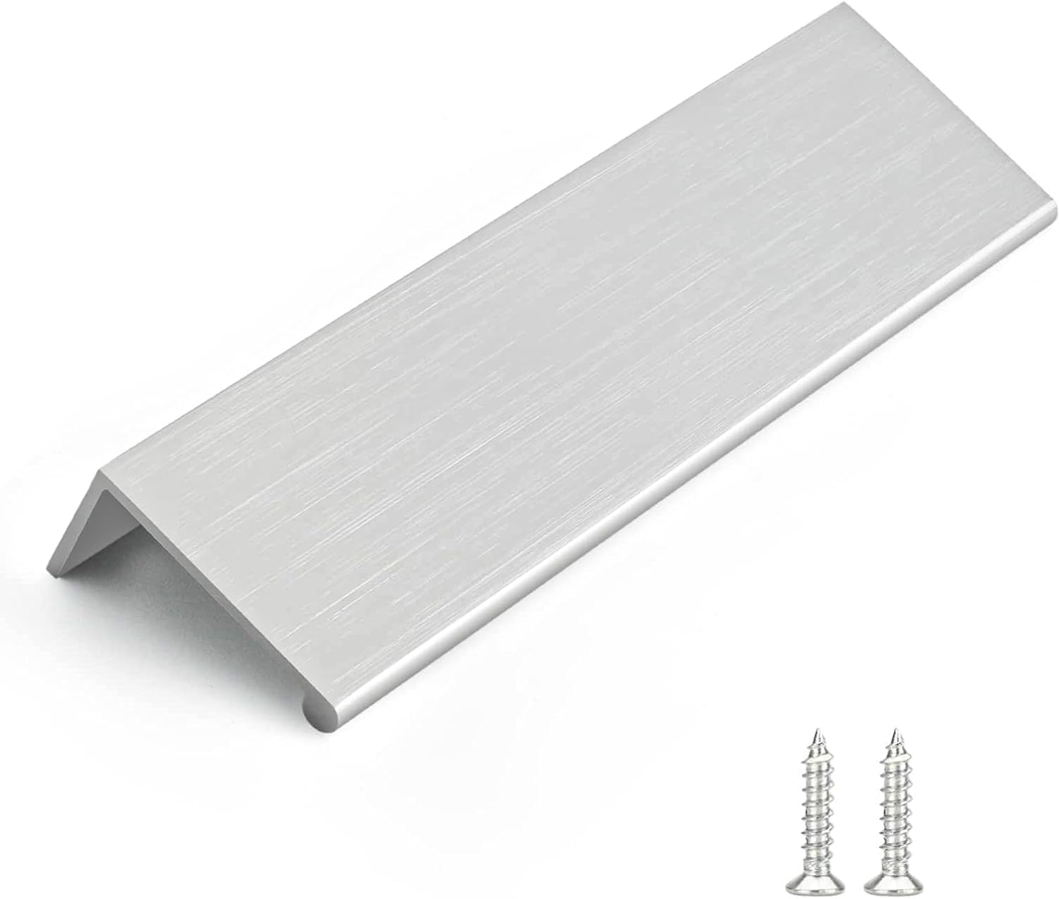 Rergy 18 Pack Edge Pulls Brushed Nickel Finger Pulls for Cabinets