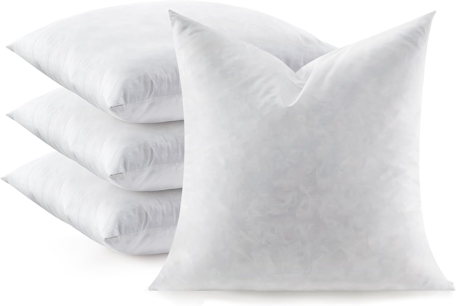 Feather Throw Pillow Inserts Set of 4 for Couch and Bed