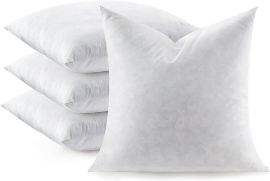 Feather Throw Pillow Inserts Set of 4 for Couch and Bed