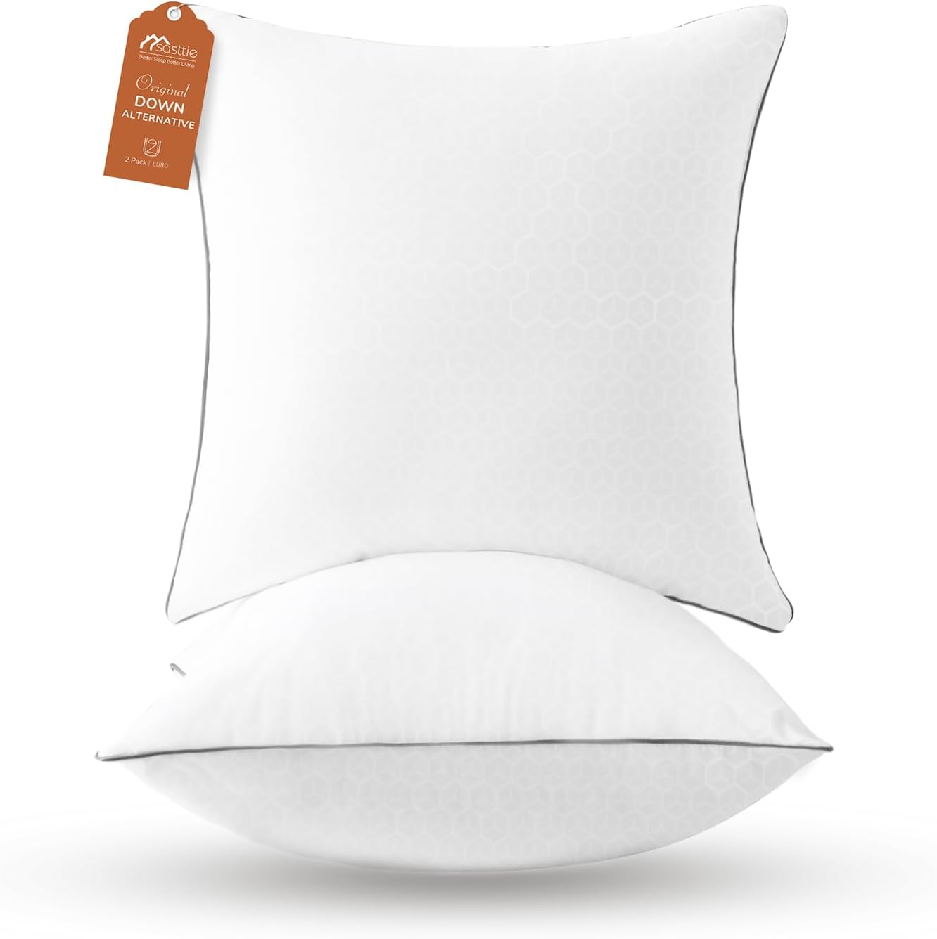 Sasttie Euro Pillow Insert 26x26 for Ultimate Comfort and Support