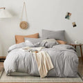 Grey Comforter Set Queen Silver Grey Bedding - Soft Breathable Comfort