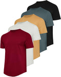 Mens 100% Cotton Hipster Curved Hem Droptail Tee 5 Pack - Longline Fit