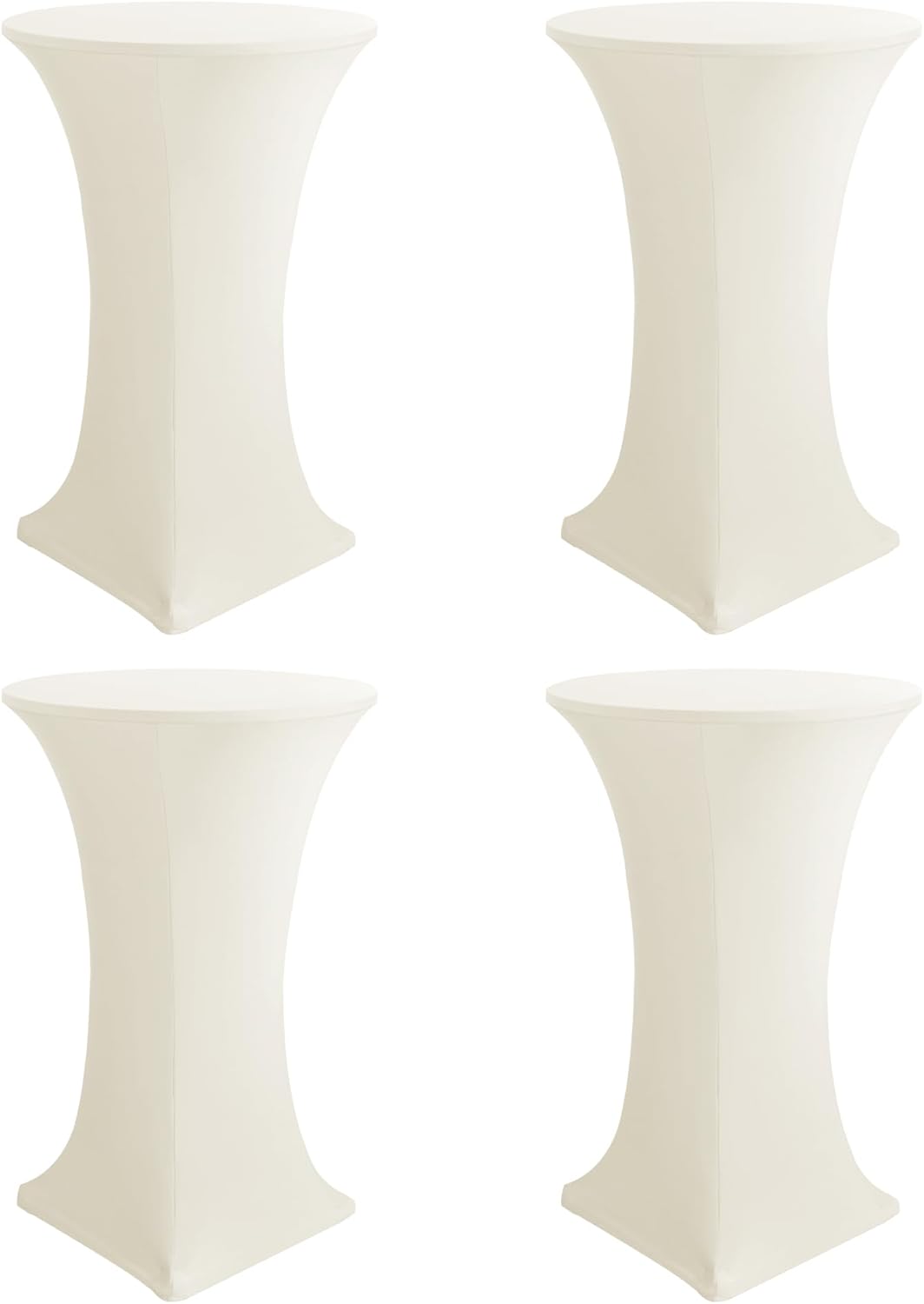 Spandex Round High Top Table Covers for Events - 4 Pack
