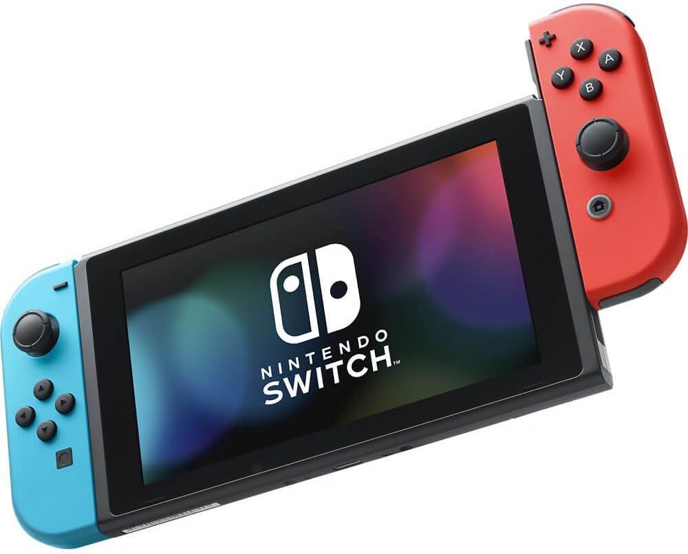 Nintendo Switch with Neon Blue and Neon Red JoyCon Review