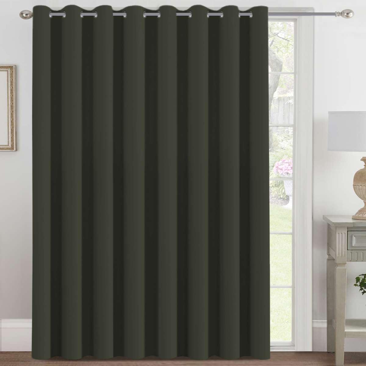 H.VERSAILTEX Blackout Patio Curtains for Sliding Doors 100 x 108
