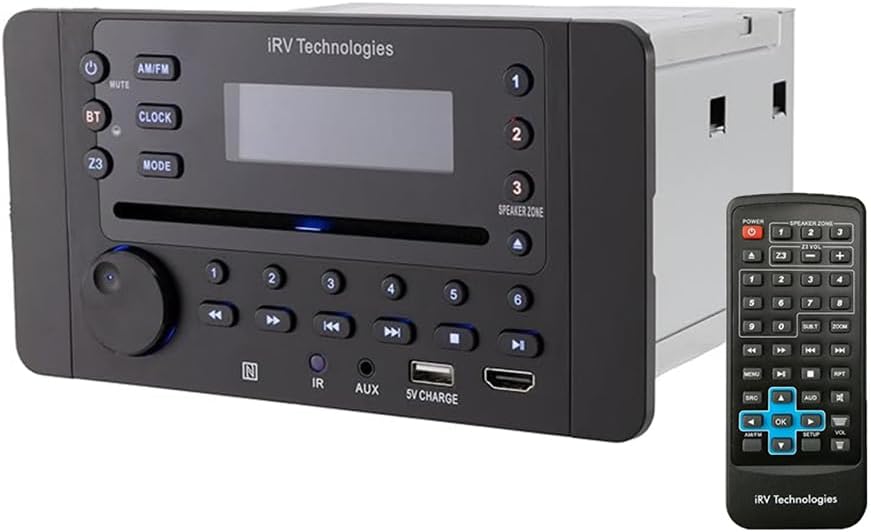 iRV Technology iRV63 Wall Mount RV Stereo with 3 Zones and 7 Speakers