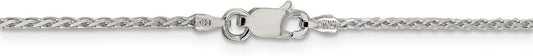 Elegant .925 Sterling Silver Round Spiga Diamond-Cut Chain Necklace