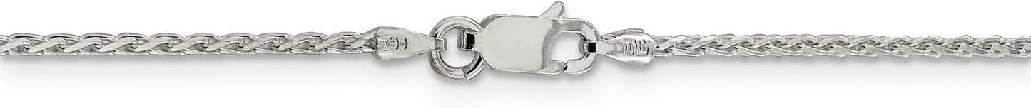 Genuine .925 Sterling Silver Round Spiga Diamond-Cut Chain