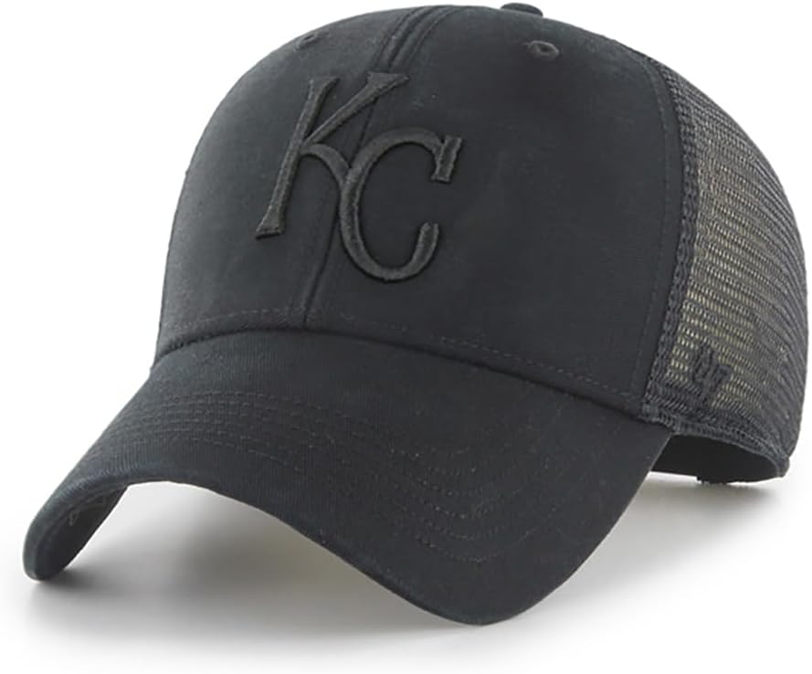 47 Brand MLB Unisex Black Team Logo Trucker Cap for Adults